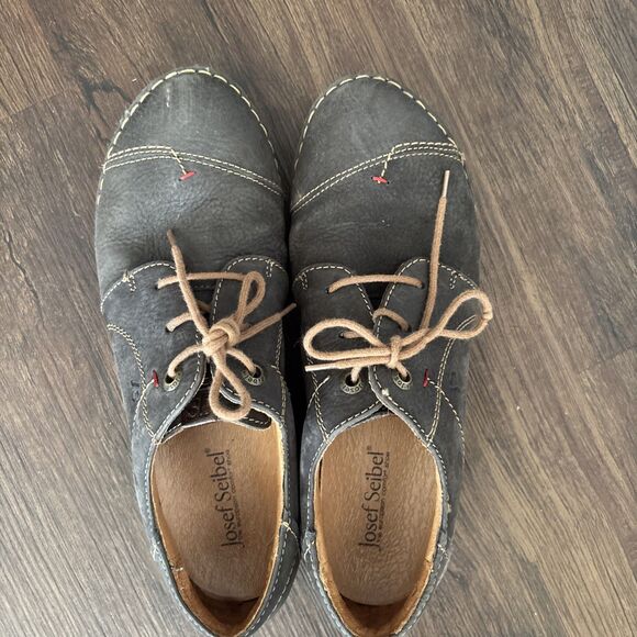 Josef Seibel Fergey 20 Leather Comfort Laces Walking Shoes Brogue SoHo Germany39 - Picture 1 of 5